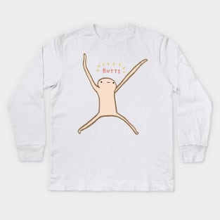 Honest Blob - Butts Kids Long Sleeve T-Shirt